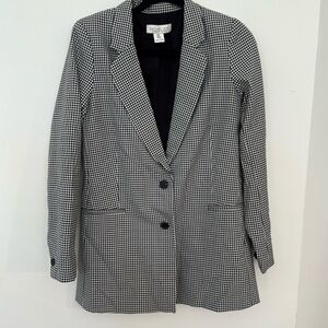 Rachel Zoe Black & White Houndstooth Blazer – Size 8